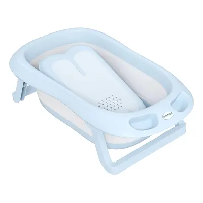 AIYAPLAY 2er -Set Babybadewanne, faltbar Baby Bathtub mit Gestell, rutschfest Babywanne, Badebec