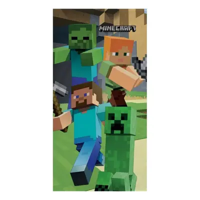 Plážová osuška Minecraft - Alex a Steve