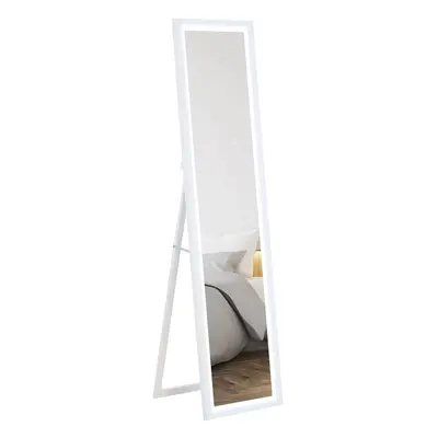 HOMCOM Ganzkörperspiegel 40 x 160 cm Standspiegel mit LED Lichte, Wandspiegel mit Touch-Steuerun