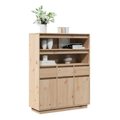 Skříň highboard 89x34x116,5 cm masivní borové dřevo