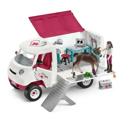 Schleich 42439 Mobilní veterinární klinika s klisnou a ošetřovatelem, new