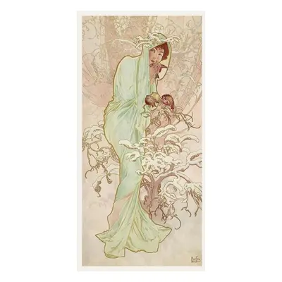 Obrazová reprodukce The Seasons: Winter, Alfons Mucha