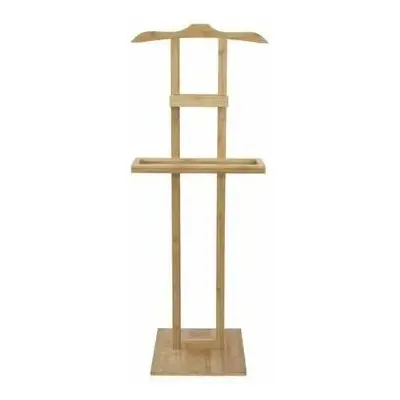 Bambusový stojan na oblečení s odkládací plochou Compactor Bamboo - 44,5 x 32 x 115 cm