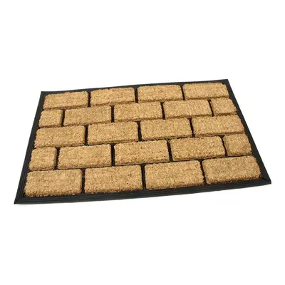 Kokosová čisticí rohož Bricks 45 x 75 x 2,2 cm, hnědá