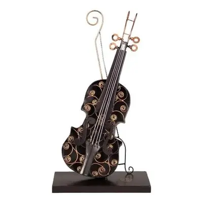 Prestižní zlatá kovaná dekorace housle Antonius Stradivarius 60cm vysoká