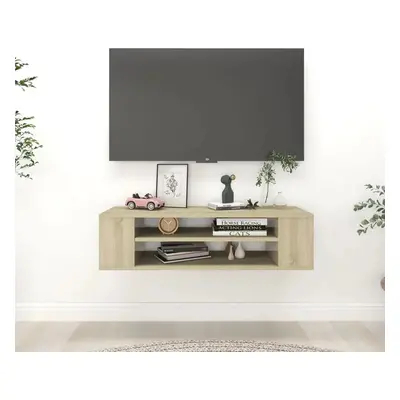 Závěsná TV skříňka dub sonoma 100 x 30 x 26,5 cm dřevotříska