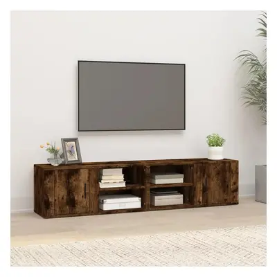 TV skříňky 2 ks kouřový dub 80 x 31,5 x 36 cm kompozitní dřevo