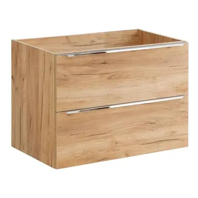 COMAD Závěsná skříňka pod umyvadlo - CAPRI 821 oak, šířka 80 cm, zlatý dub