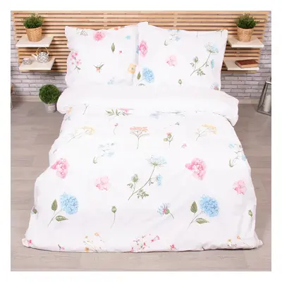 TP Povlečení bavlněný satén HIP DeLuxe 160x220+2x70x80 Fleur