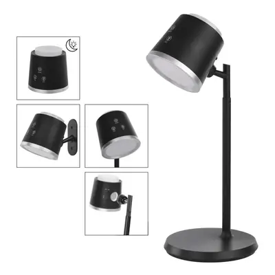 Černá LED stolní nabíjecí magnetická lampa 4v1 6W - EMOS - LED lampičky a svítilny > Stolní LED