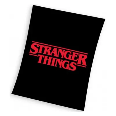 Coral fleece deka Stranger Things - motiv Black - gramáž 240 g/m² - 130 x 170 cm