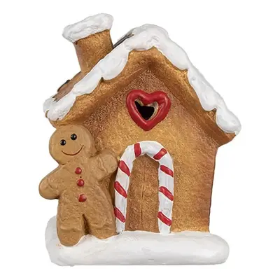 Keramická perníková chaloupka s perníčkem Gingerbread House - 11*7*16 cm