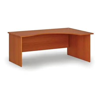 Ergonomický kancelářský pracovní stůl PRIMO WOOD, 1800 x 1200 mm, pravý, třešeň