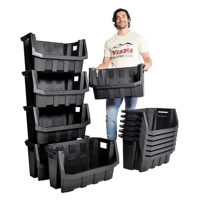 Prosperplast Dílenský úložný box se skosenou hranou HEAVY DUTY, černý 58x38x34