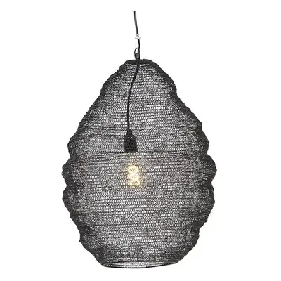 Orientální závěsná lampa černá 45 cm - Nidum