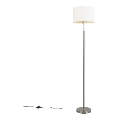 Moderní stojací lampa bílá kulatá - VT 1