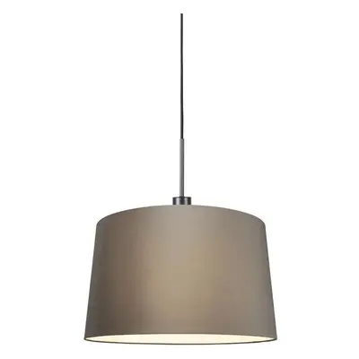 Moderní závěsná lampa černá s odstínem 45 cm taupe - Combi 1