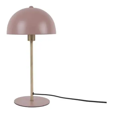 Růžová stolní lampa s detaily ve zlaté barvě Leitmotiv Bonnet