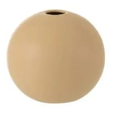 Krémová kulatá keramická váza Beige S - 12,3*12,3*11,5 cm