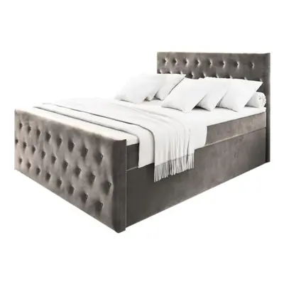 Expedo Čalouněná postel boxspring FENDI, 160x200, casablanca 14 + vrchní matrace