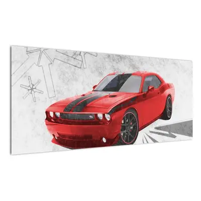 Dodge Challenger - obraz auta (100x40cm)