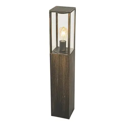 Vintage stojací venkovní lampa starožitná zlatá 80 cm IP44 - Charlois