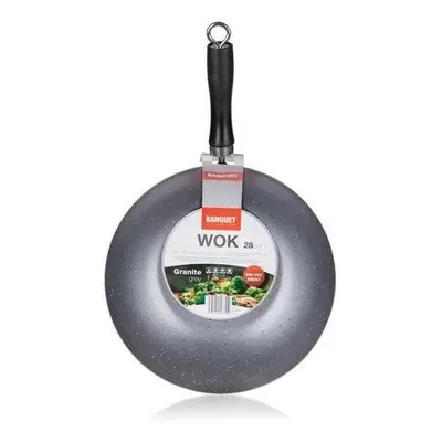 Banquet Pánev WOK GRANITE Brown, 28 cm