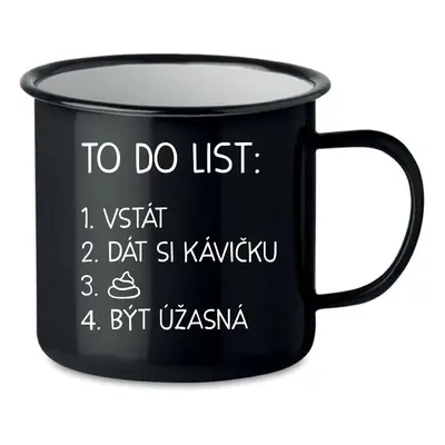 TO DO LIST: BÝT ÚŽASNÁ - černý plecháček 350 ml