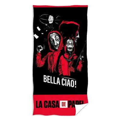 Bavlněná osuška Papírový dům - La casa de papel - Money Heist - motiv Bella ciao! - 100% bavlna 