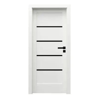 Porta doors Verte Home Interiérové dveře rámové, 70 L, 748 × 1985 mm, fólie, levé, bílé, proskle