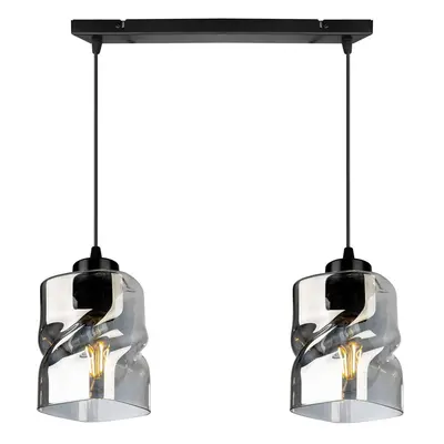 Light for home - Moderní závěsné svítidlo se skleněnými stínidly LED NIKI 2195/2, 2x60W, E27, Če