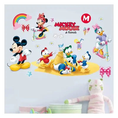 Živá Zeď Samolepka na zeď Mickey Mouse a kačeři