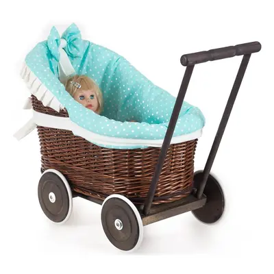 Kočárek proutěný pro panenku provence Buggy VI. š.50 x hl.30 x v.40/50(cm)