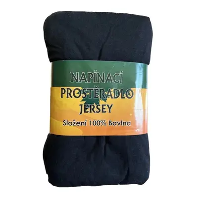 Prostěradlo napínací Jersy bavlna černé 120x200 ECOMATRACE