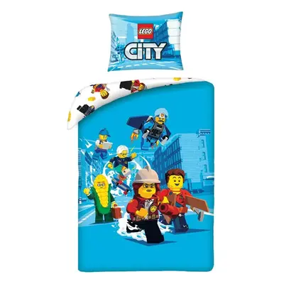 Bavlněné ložní povlečení LEGO CITY Adventures - motiv Fire Team - 100% bavlna - 70 x 90 cm + 140