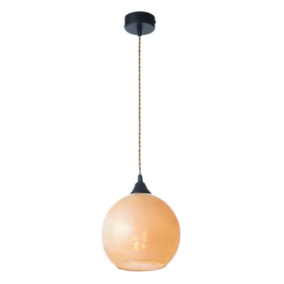 Light for home - Závěsné svítidlo na lanku 19603 "Bubble melon", 1x60W, E27, Černá