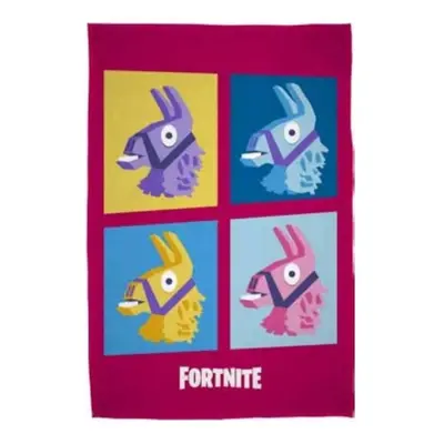 Fleecová deka Fortnite - motiv barevné lamy - originální licenční produkt Epic Games - 100 x 150