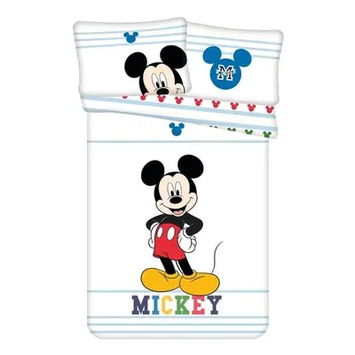 Jerry fabrics Disney povlečení do postýlky Mickey "Colors" baby 100x135 + 40x60 cm