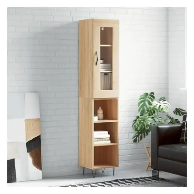 Skříň highboard dub sonoma 34,5 x 34 x 180 cm kompozitní dřevo