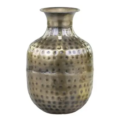 Mosazná antik kovová váza Vase for Deco - Ø 10*16 cm