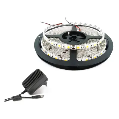 ECOLIGHT LED pásek - SMD 2835 - 2,5m - 60LED/m - 12W - neutrální bílá - IP20 - zdroj SADA