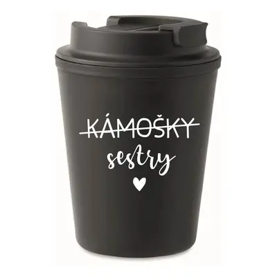 KÁMOŠKY SESTRY - černý termohrnek 300 ml