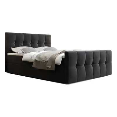 Expedo Čalouněná postel boxspring HATAN 2, 90x200, monolith 97, pravá