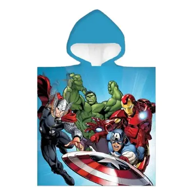 Dětské / chlapecké pončo - plážová osuška s kapucí Avengers - MARVEL - 100% bavlna - 50 x 110 cm