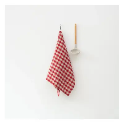 Lněná utěrka 45x65 cm Red Gingham – Linen Tales