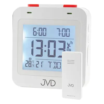 JVD Bílý digitální rádiem řízený budík JVD RB3552.1