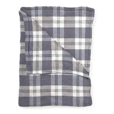 Mistral home Pléd Mistral Home Flannel printed Navy check modrá 150x200 cm