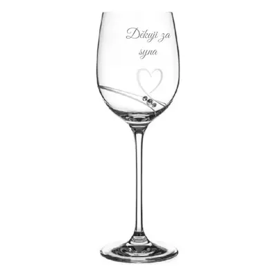 Diamante Sklenice s kamínky Swarovski Romance DĚKUJI ZA SYNA 330 ml 1KS