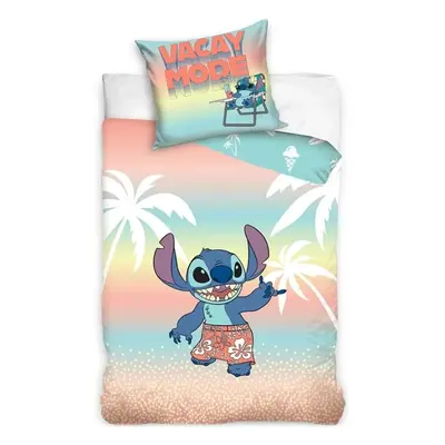 Oboustranné ložní povlečení Lilo & Stitch - motiv Dovolenkový režim - 100% bavlna - 70 x 90 cm +