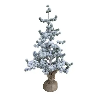 Zasněžený vánoční cedrový stromek v jutě Cedar snow - 80cm